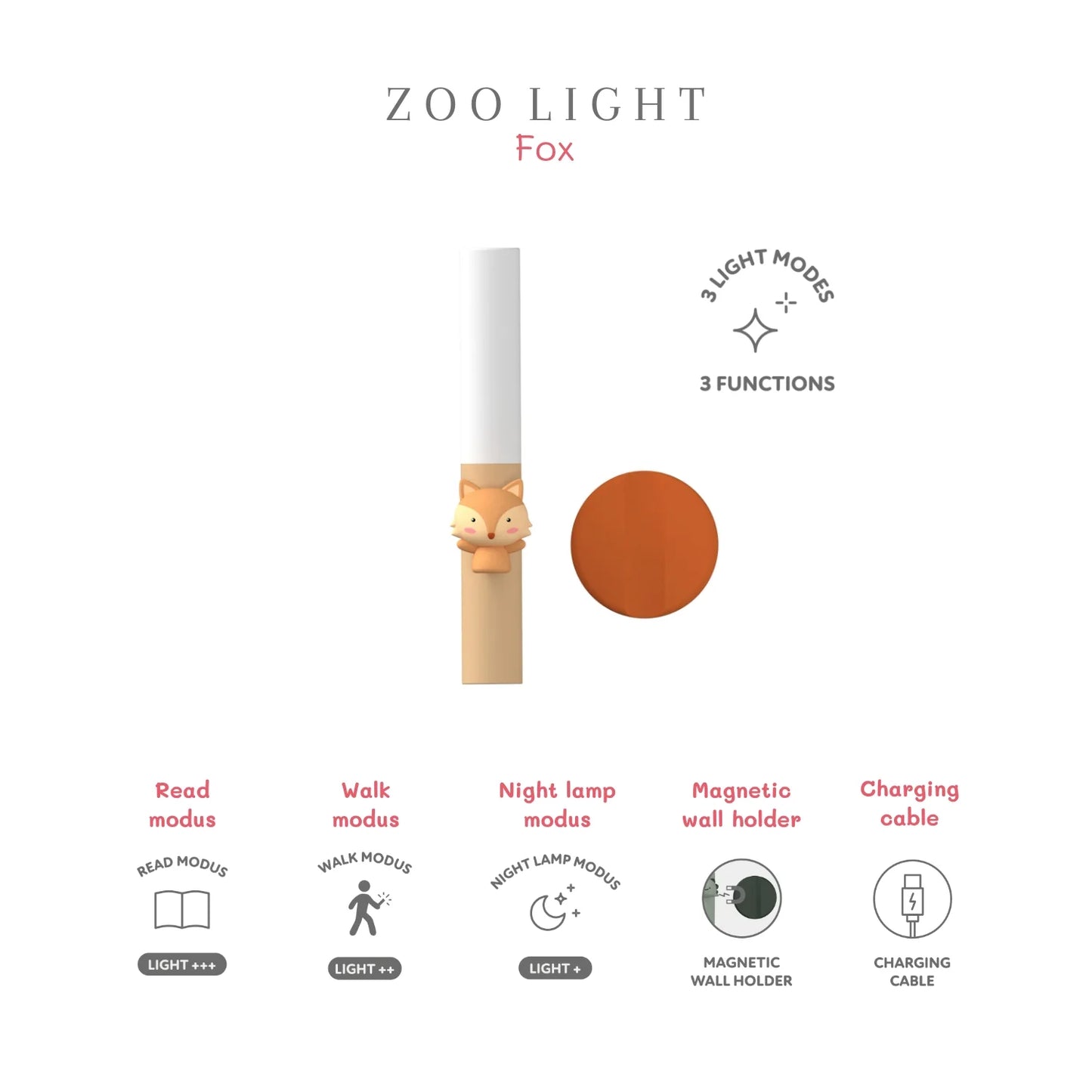 DIMM: Næturljós · Zoo light · Fox