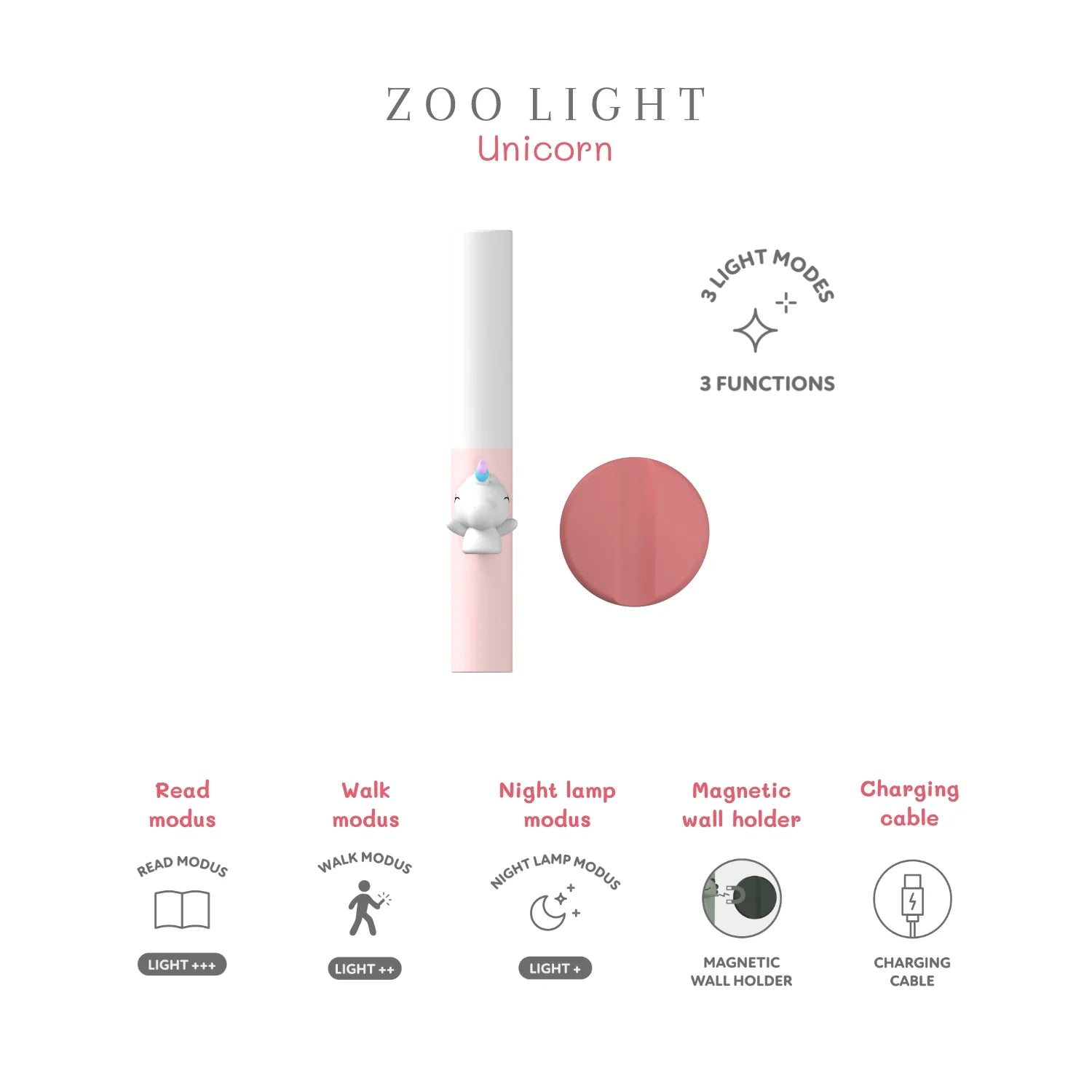 DIMM: Næturljós · Zoo light · Unicorn