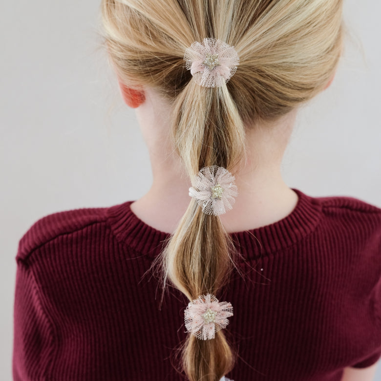 DIMM: Hárteygjur mini · 8 stk · Tulle Rosette