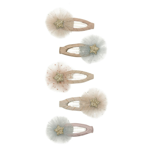 DIMM: Hárspennur mini · 5 stk · Tulle Rosette