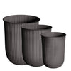 DIMM: Úti blómapottar · Out stripe brown · 3 stk í setti