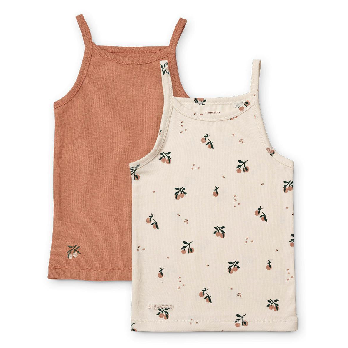 DIMM: Liewood Naomi printed nærbolur · 2 pk · Peach/sea shell mix